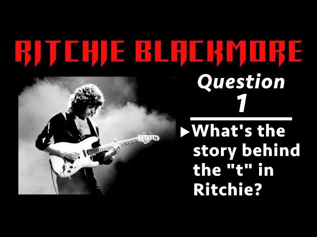 Ritchie Blackmore interview ️ Question #1 "t" in First Name RBWWW Website Intro 1996 Rainbow Fans