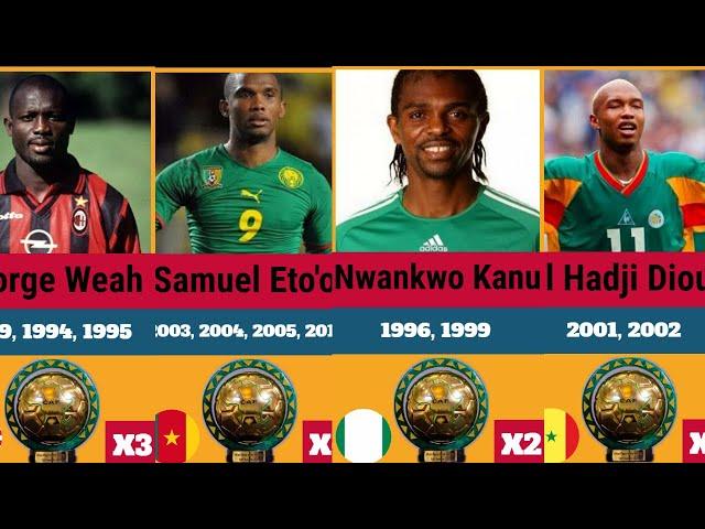 Most African Footballer of the Year Award Winners 1970 - 2022