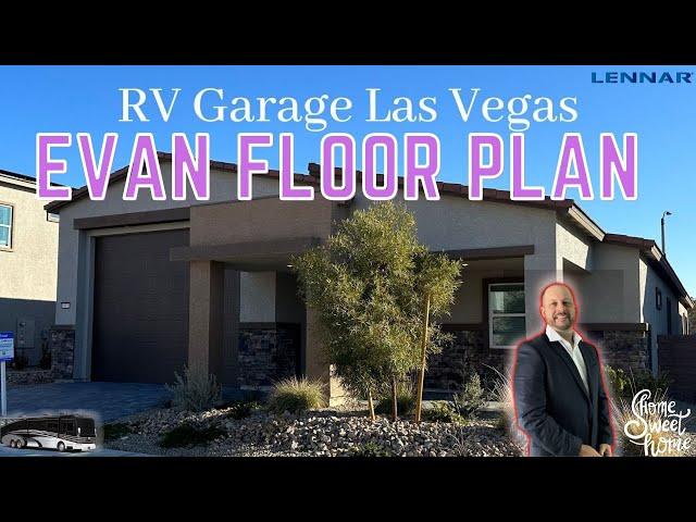 Deserts Edge by Lennar | Evan Floor Plan RV Garage | New Homes For Sale Southwest Las Vegas | $750k+