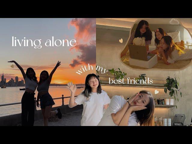 living alone with my best friends | aesthetic cafe + chasing sunset