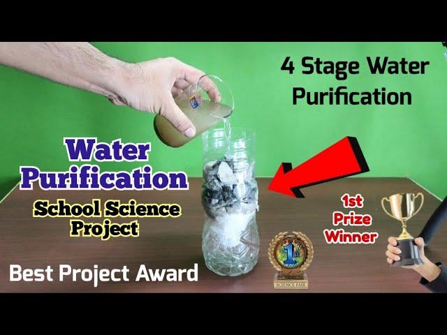 Water Purification Working Model | Science Project Ideas | Easy science experiments #science