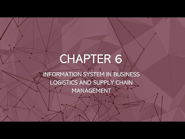 (TPT280) CHAPTER 6: INFORMATION SYSTEMS IN BUSINESS LOGSITICS & SUPPLY CHAIN MANAGEMENT