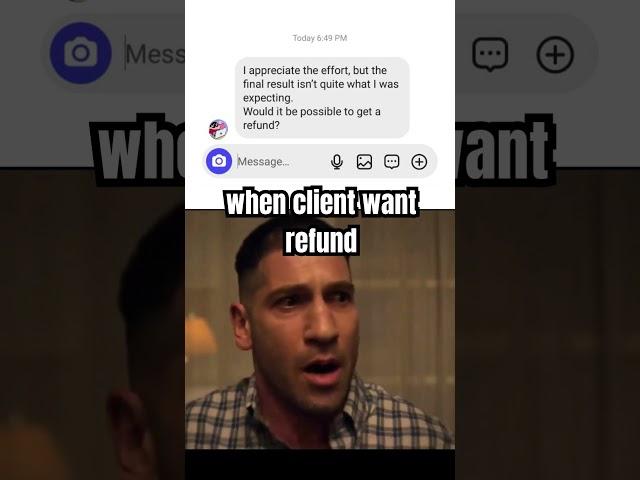 when client want refund #dinopixelmedia #entrepreneurlife #socialmediamanager #founderlife #business