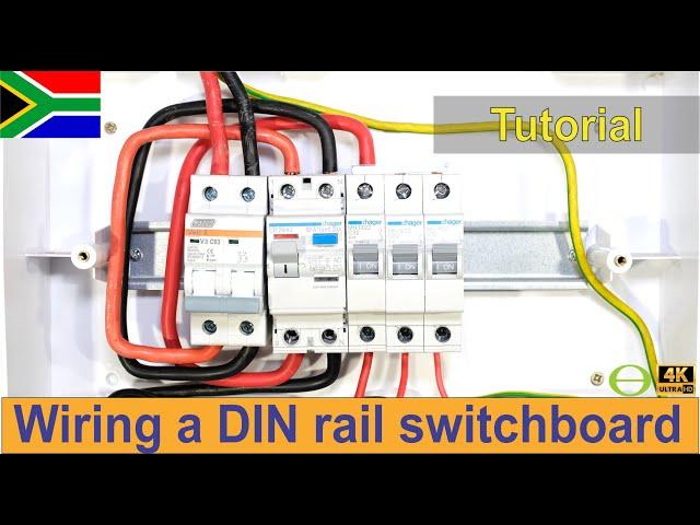 How to wire a single phase DIN rail distribution board - practical demonstration (South Africa)