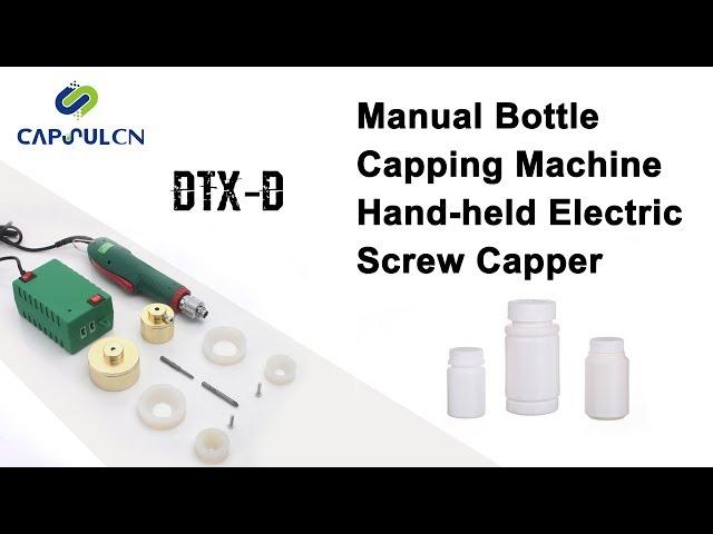 Manual Bottle Capping Machine, Hand-held Electric Screw Capper DTX-D