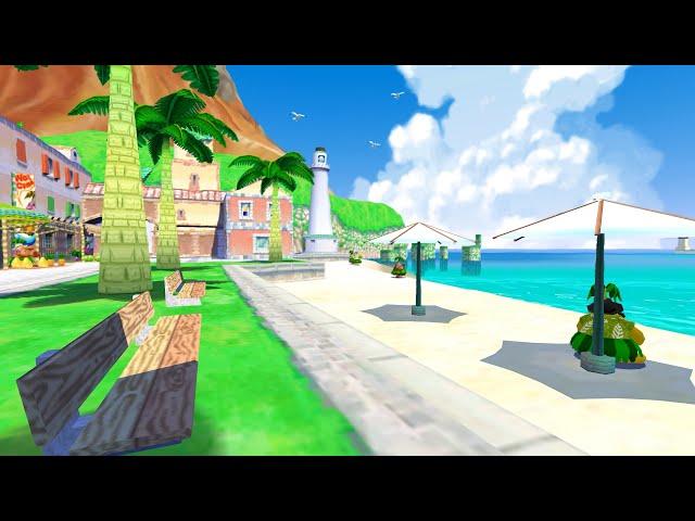 Super Mario Sunshine │ ASMR / Sleep Aid │ Delfino Plaza Beach ambience