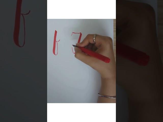 Mastering the letter ' F ' with a Brush Pen Calligraphy #calligraphytools #calligraphyletters