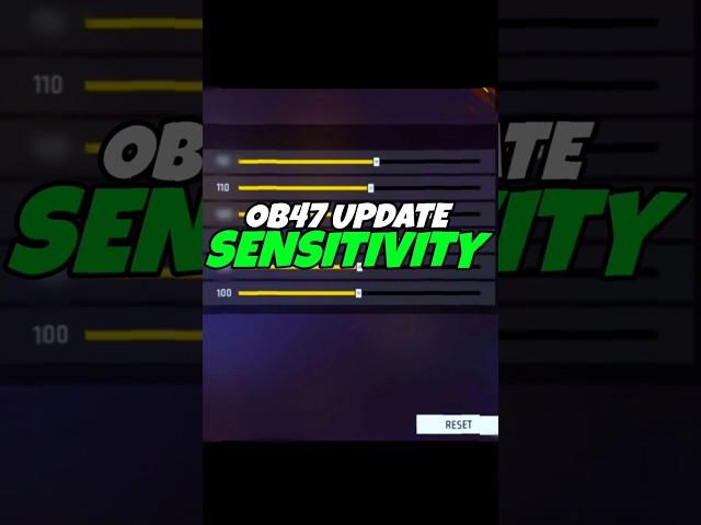 OB47 update free fire sensitivity || Best Sensitivity for OB47 Update || Free Fire sensitivity