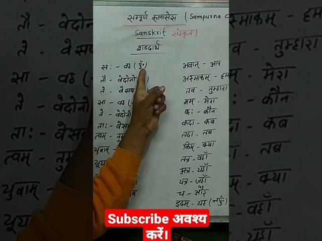 #Sanskrit #shabdarth #sanskritgrammar #Sampurna classes