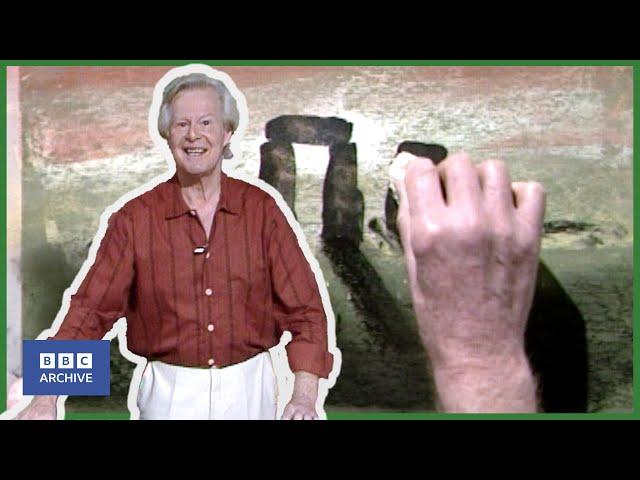 1987: TONY HART creates a pastel STONEHENGE | Hartbeat | Children's Television | BBC Archive