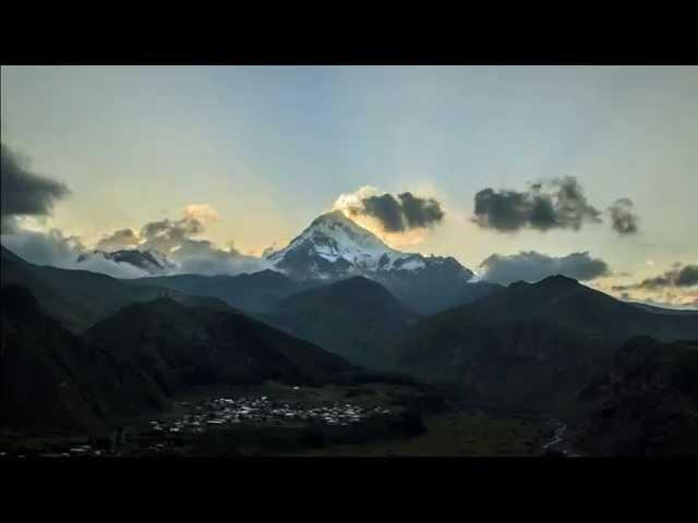 Kazbegi Mountain Timelapse Video