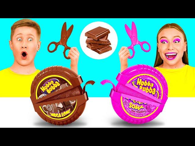 Real Food vs Chocolate Food Challenge | Funny Food War by Crazy DO