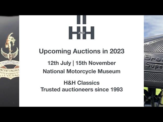 WATCH LIVE | The H&H Classic Auction -  National Motorcycle Museum - Wednesday 29th March 2023