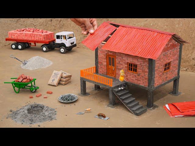 Diy Mini House Construction With Tin Roof & Balcony Science Project @sanocreator