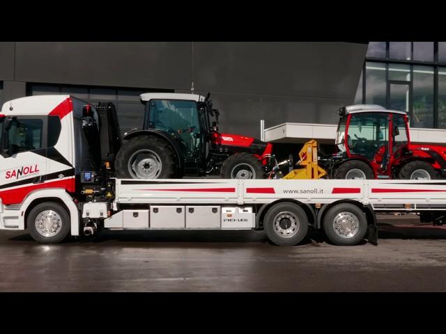 Pritsche mit HMF-Kran auf Scania Chassis