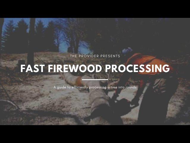 Cutting up a Tree for Firewood Rounds -  Efficient Firewood Processing