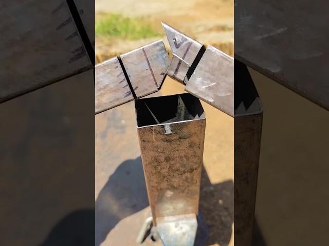 The secret technique of joining square metals using the art of the welder #skills #welder #diy #tool