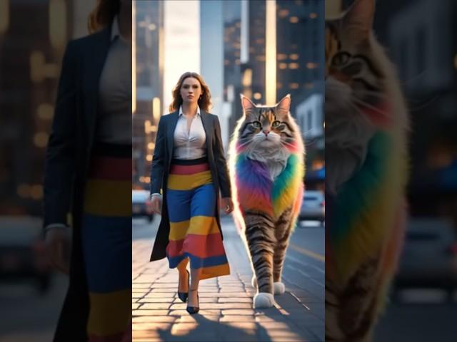 CUTE GIANT CAT #cartoon #cat #animation  #funny #cute #pets