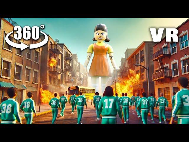 VR 360° SQUID GAME DOLL in the City