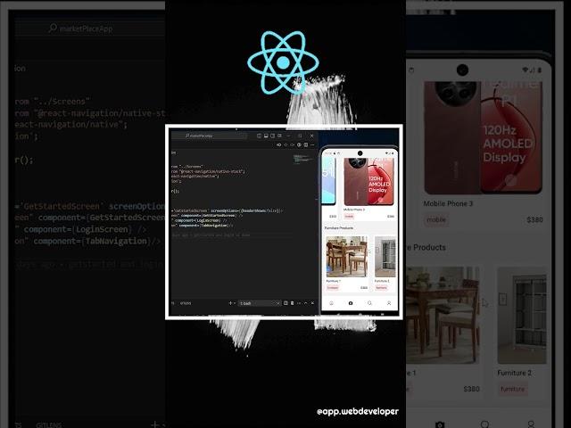 React Native Expo MarketPlace App #ReactNativeApp #appdev #ytshorts #ytshortsindia #shorts #viral