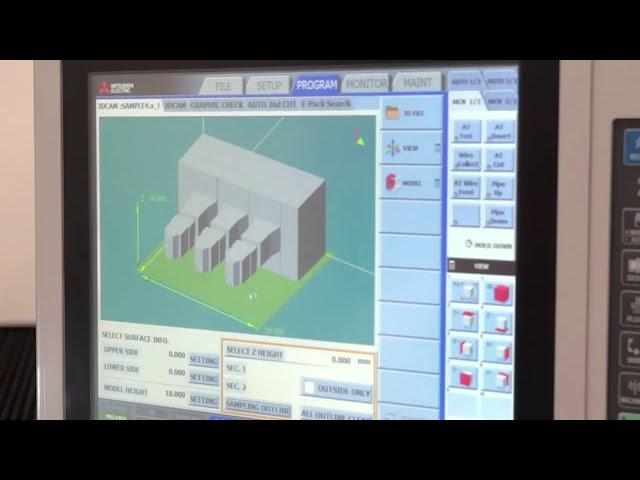 Mitsubishi wire EDM Control walk through with Mitsubishi EDM