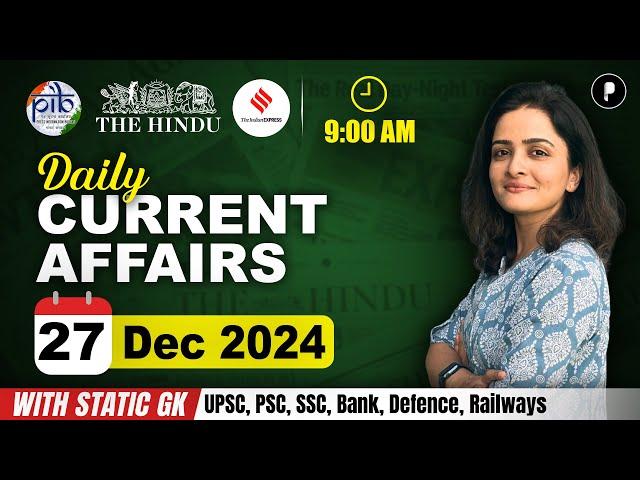 27 December Current Affairs 2024 | Daily Current Affairs | Current Affairs Today