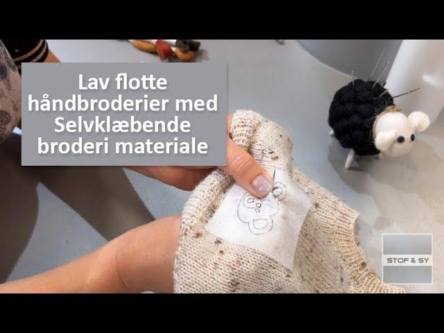 Lav flotte håndbroderier med Selvklæbende broderi materiale