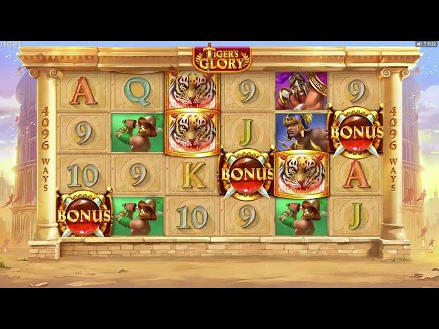 Tiger's Glory Quickspin Slot Game - 3 scatters hit, free spins feature gameplay + mega win