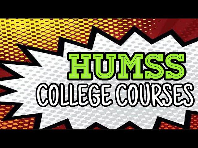 HUMSS Strand Course List in College