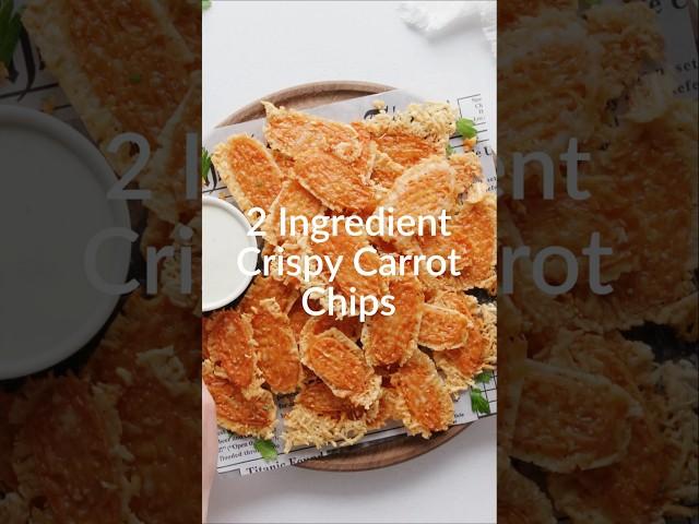 Super crispy 2 Ingredient carrot chips, no frying needed.