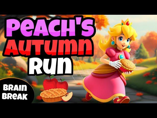  Peach's Autumn Run  | Fitness Run | Brain Break | Mini-Games | GoNoodle Inspired