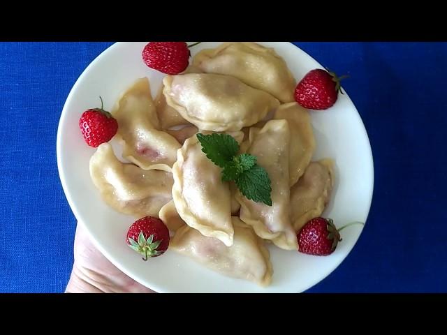 ВАРЕНИКИ С КЛУБНИКОЙ!!Летнее блюдо!!  Ароматные, сочные...