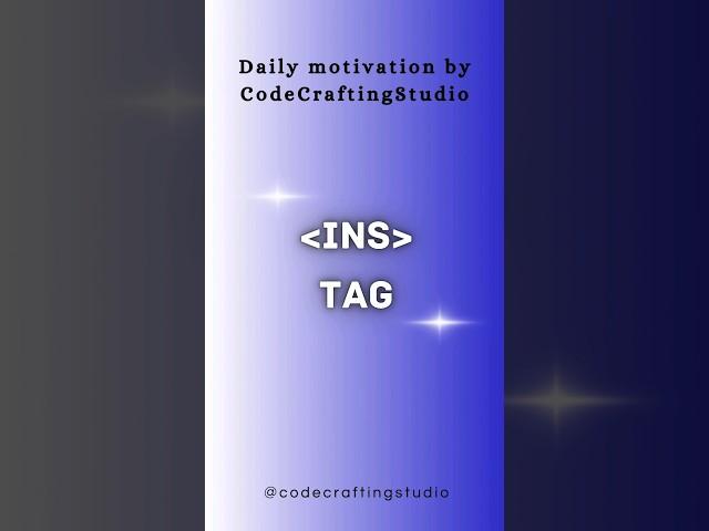 ins Tag in Html... #CodeCraftingStudio #tayyab #youtube #html5 #htmlcoding #coding #tags