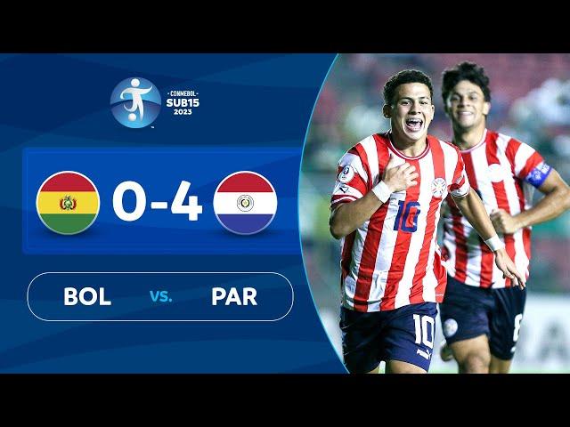 BOLIVIA vs. PARAGUAY [0-4] | RESUMEN | CONMEBOL SUB 15 | FASE DE GRUPOS