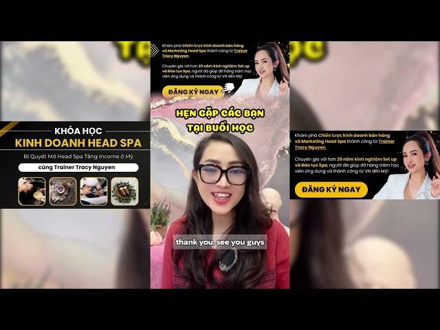 Head spa business with Tracy Nguyen Trainer