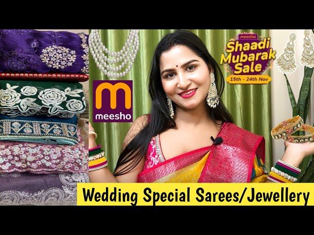 Wedding Saree/Meesho Saree Haul/Saree Haul/Partywear Saree #meeshosaree#wedding#saree#meeshohaul#new