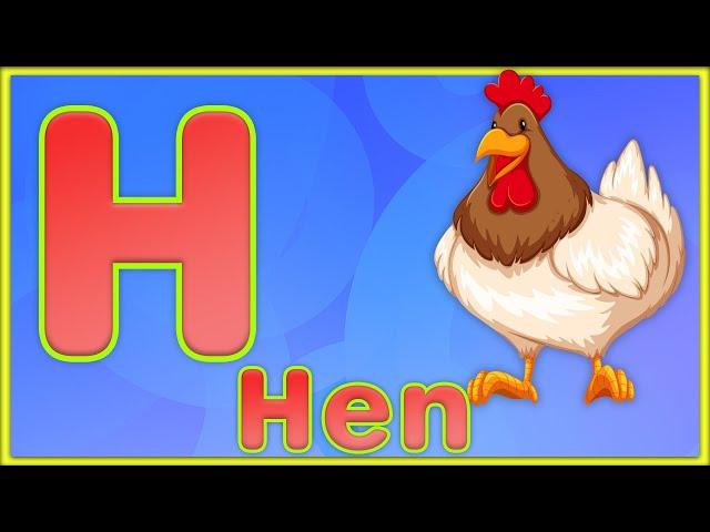 Letter H | Hat, Hen, Hand, Horse, House, Hippo - Learn Letter H