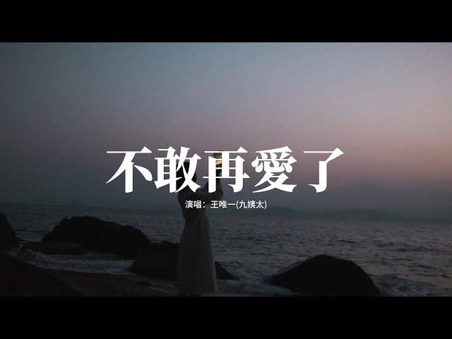 王唯一(九姨太) - 不敢再愛了『後來我因為你 質疑了所有的愛，哪怕無人問津 也不想再去期待，我想要的愛 如今似乎不復存在。』【動態歌詞MV】