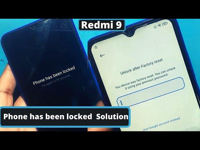 Factory Reset XIAOMI Redmi 9 || Unlock after factory reset password Solution XIAOMI M2004J19G