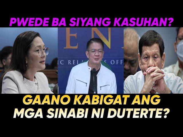 CHIZ BILIB KAY RIZA HONTIVEROS! DUTERTE DAPAT BANG MANAGOT SA MGA SINABI SA SENATE?