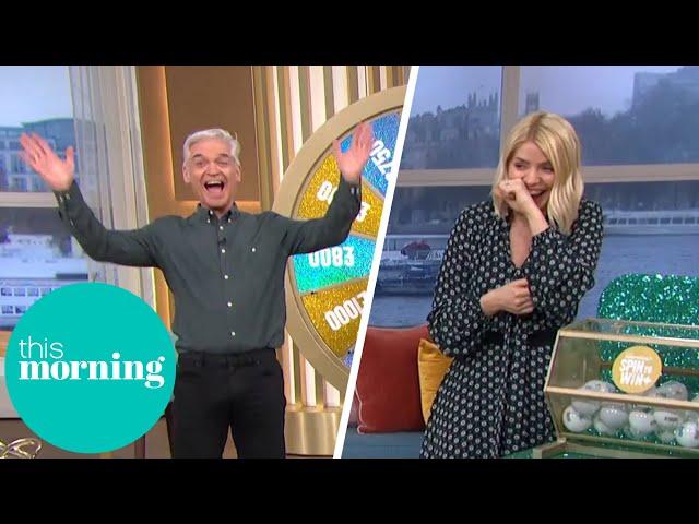 Most Excited Spin to Win Contestant Ever Has Phillip & Holly in Stitches | This Morning