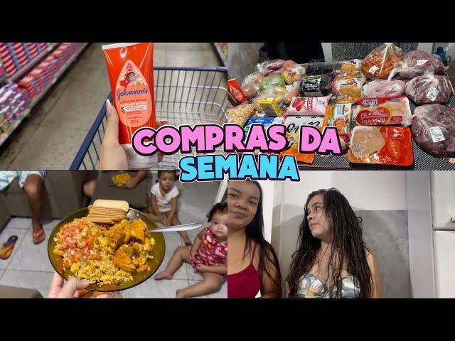 JANTEI NA CASA DA MAMÃE/ MAYSA LAVOU MEU CABELO/ COMPRAS DO MÊS E DA SEMANA