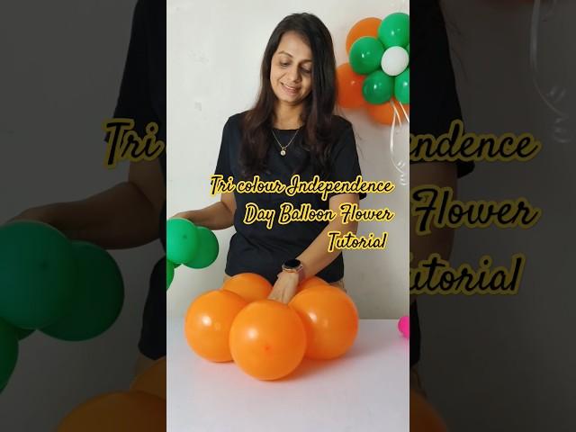 Independence day balloon flower tutorial,how to make balloon flower,#balloon,,#independenceday