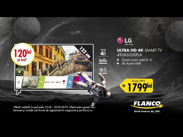 Black Week la Flanco, cu oferte fără limite | Televizor smart LG, 4K, 123 cm