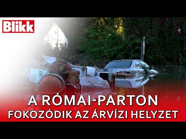 Fokozódik az árvízhelyzet a Római-parton - árvízjelentés Budapesten