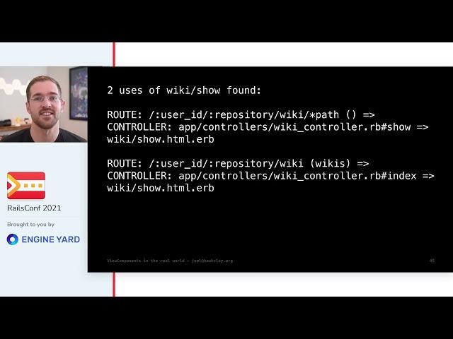 RailsConf 2021: ViewComponents in the Real World - Joel Hawksley