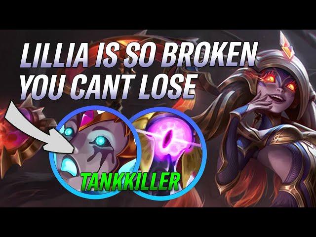 LILLIA IS SO BROKEN RIGHT NOW! THE BEST TANKKILLER! LILLIA WILD RIFT GAMEPLAY