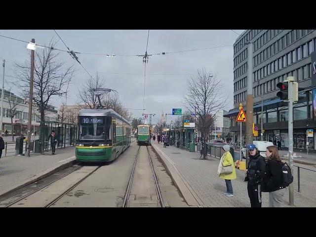 Helsingin raitiolinja 1 Eira-Käpylä. Helsinki tramline 1.@hslhrt  @kaupunkiliikenne