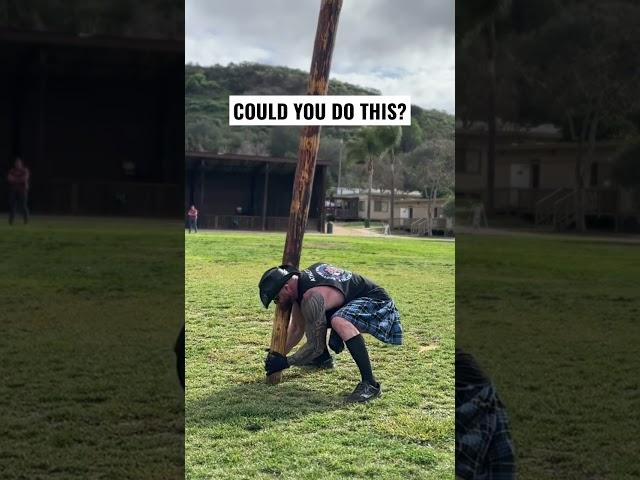 Massive caber toss in vista CA #highlandgames #strongman #kilt