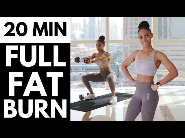 LOW IMPACT Full Body FAT BURN with Dumbbells | Home Workout 